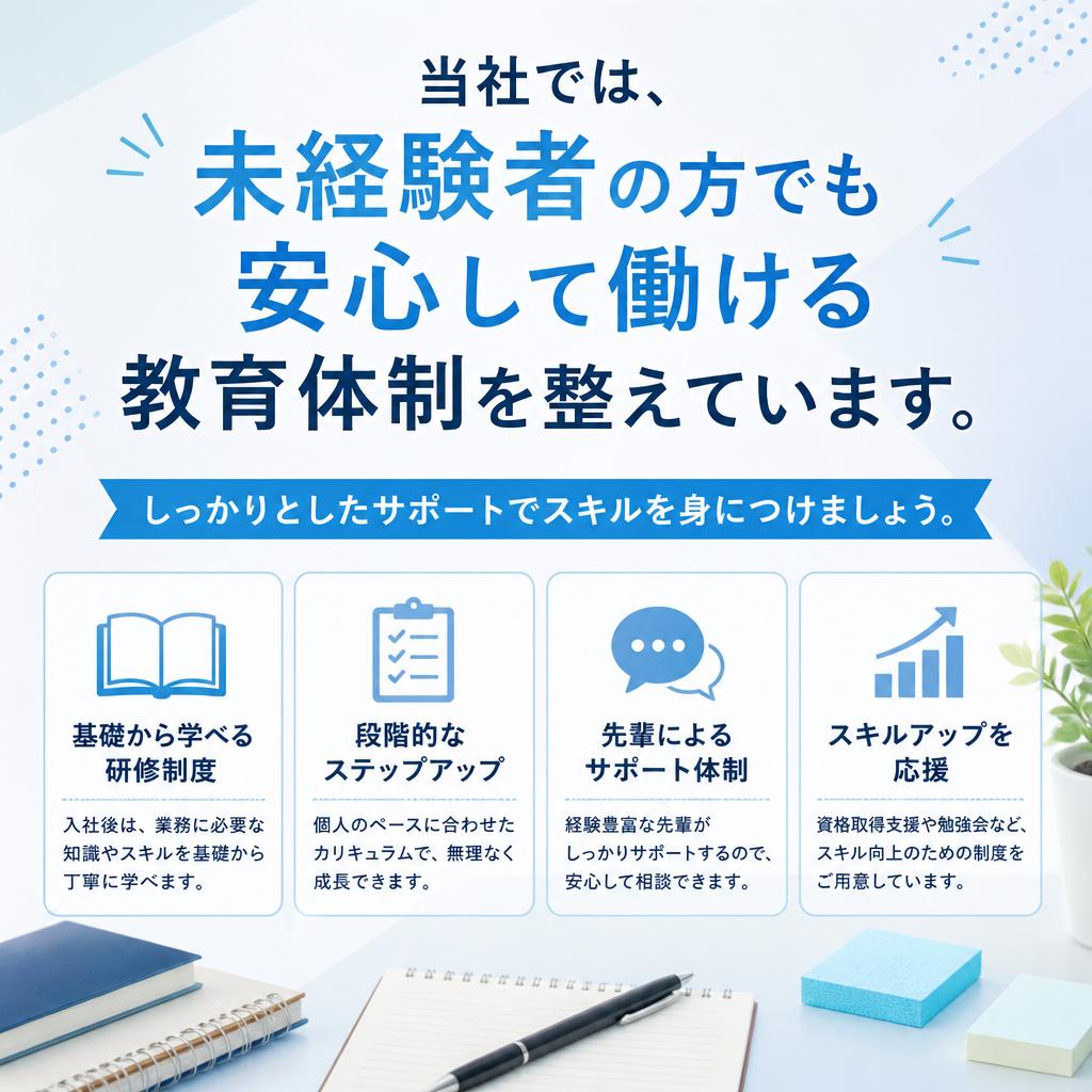 未経験でも安心！充実した教育プログラム