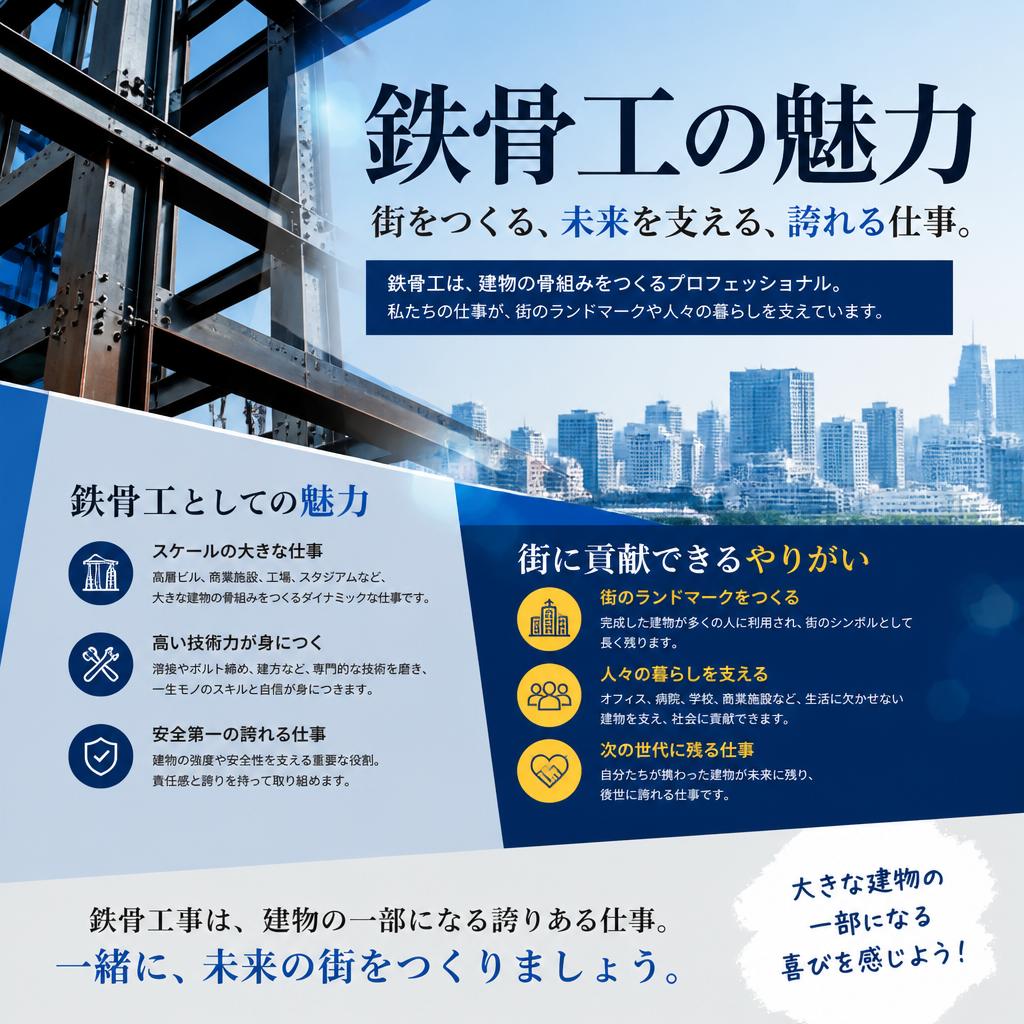 鉄骨工の仕事の魅力