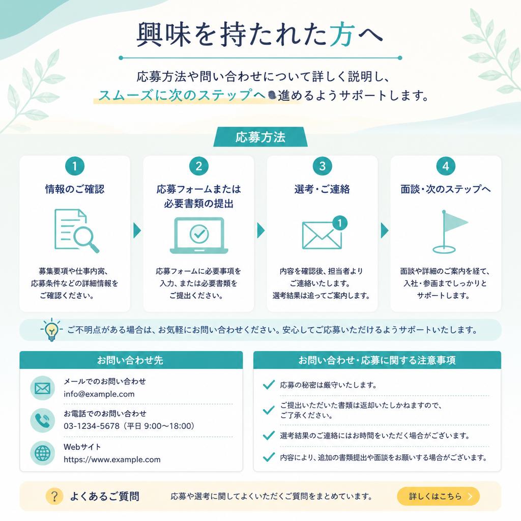 7. お問い合わせ・応募は簡単！