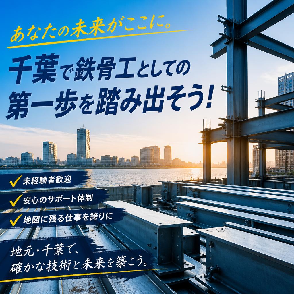 あなたの未来がここに。千葉で鉄骨工としての第一歩を踏み出そう!