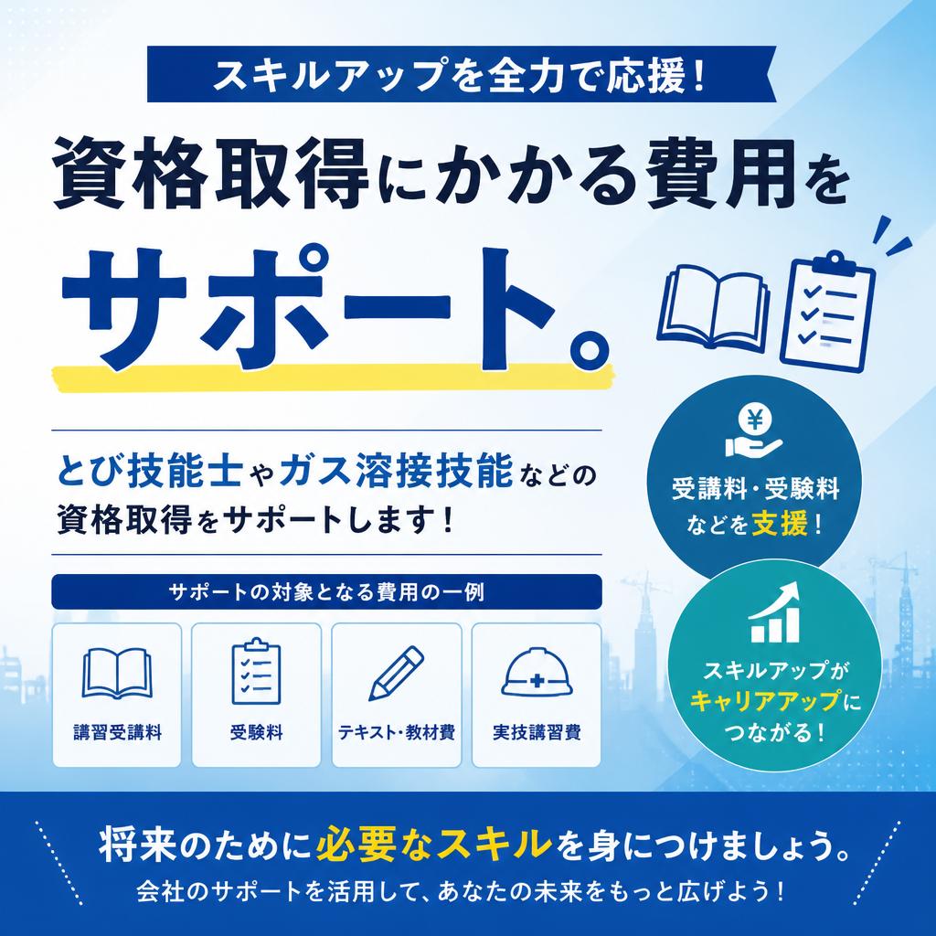 資格取得支援制度でさらなるスキルアップ