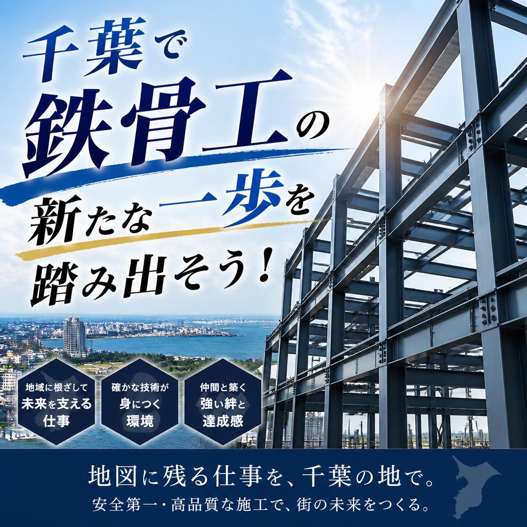 千葉で鉄骨工の新たな一歩を踏み出そう！
