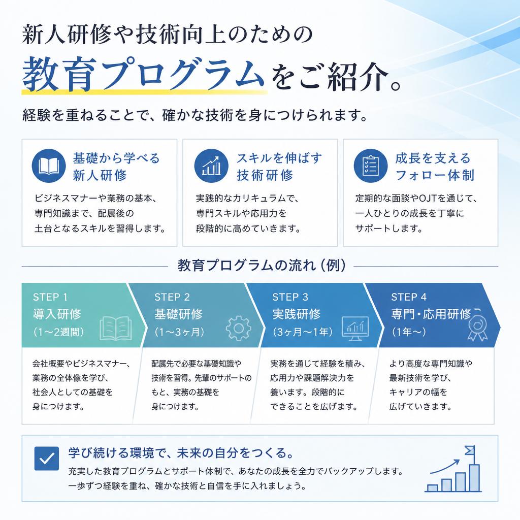充実した教育プログラム