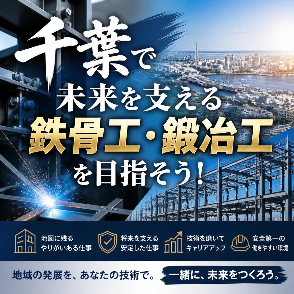 千葉で未来を支える鉄骨工・鍛冶工を目指そう！