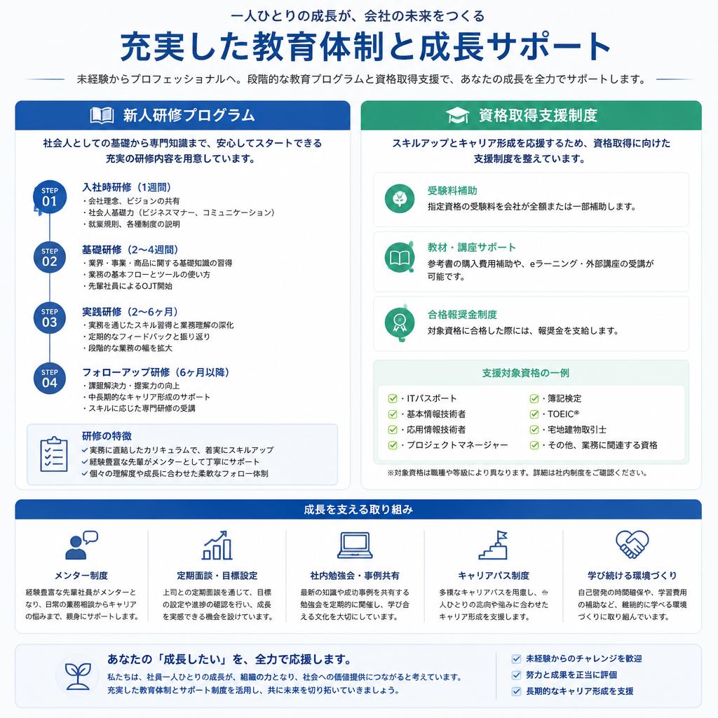 充実した研修制度