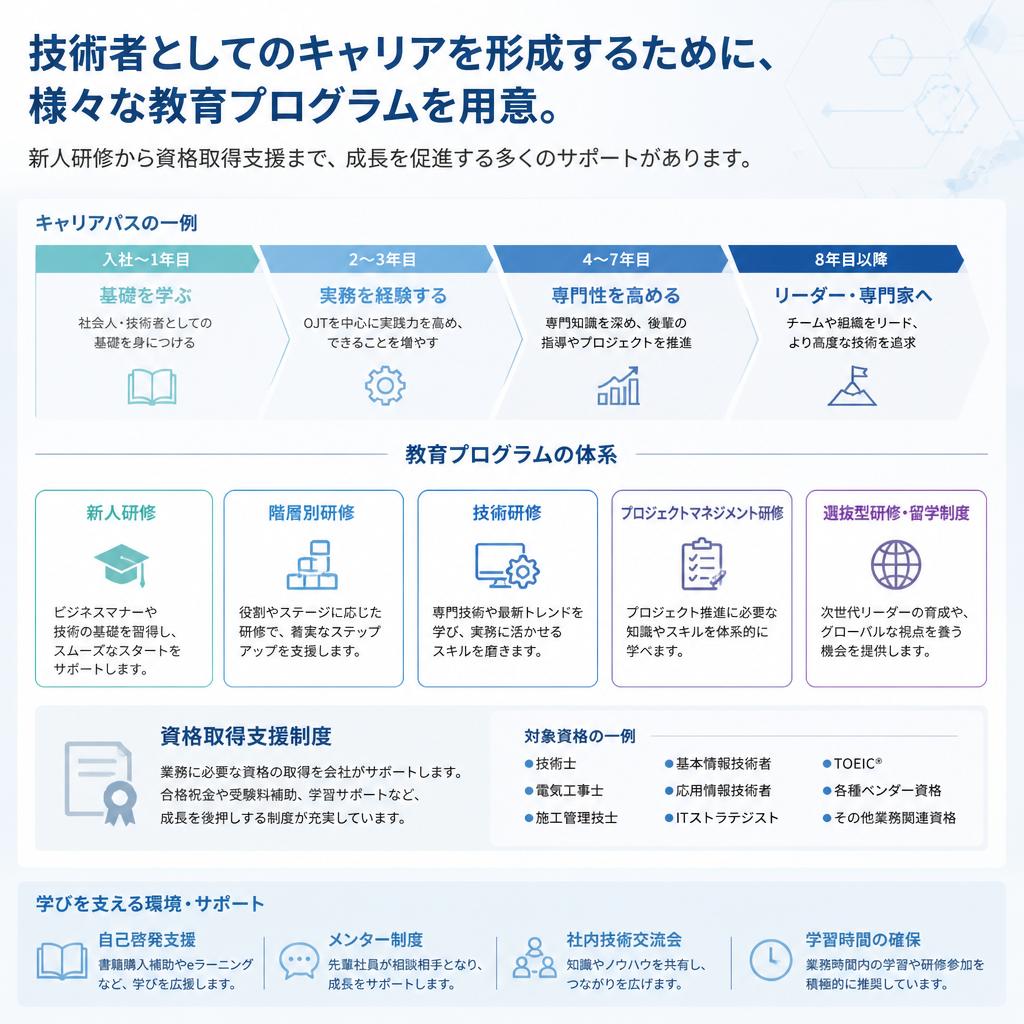充実の教育プログラム