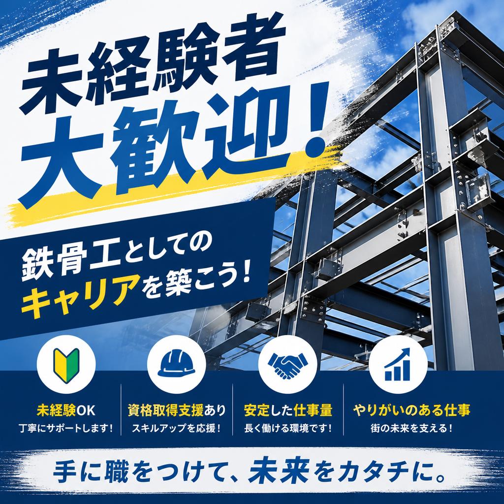 未経験者大歓迎！鉄骨工としてのキャリアを築こう！