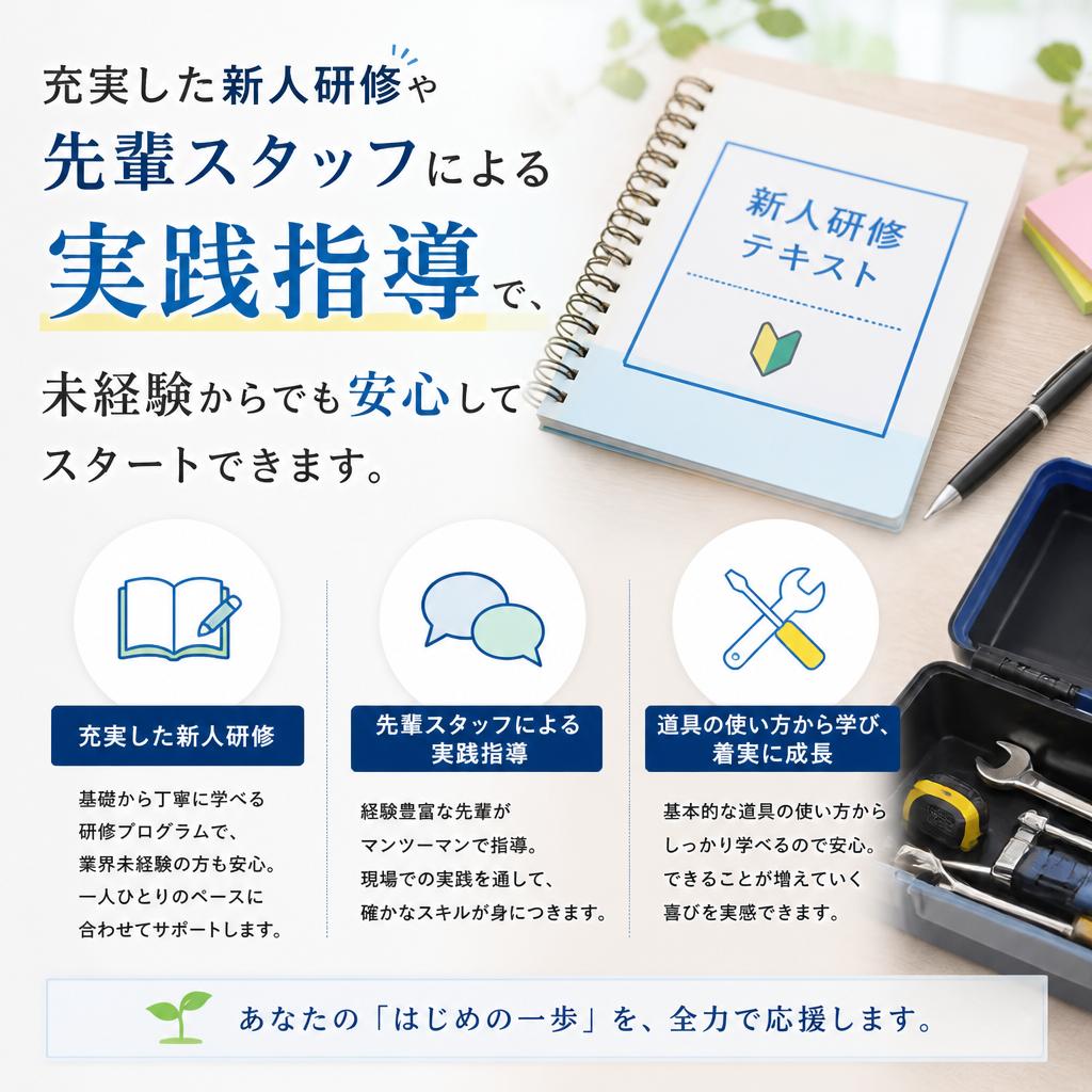 未経験者へのサポート