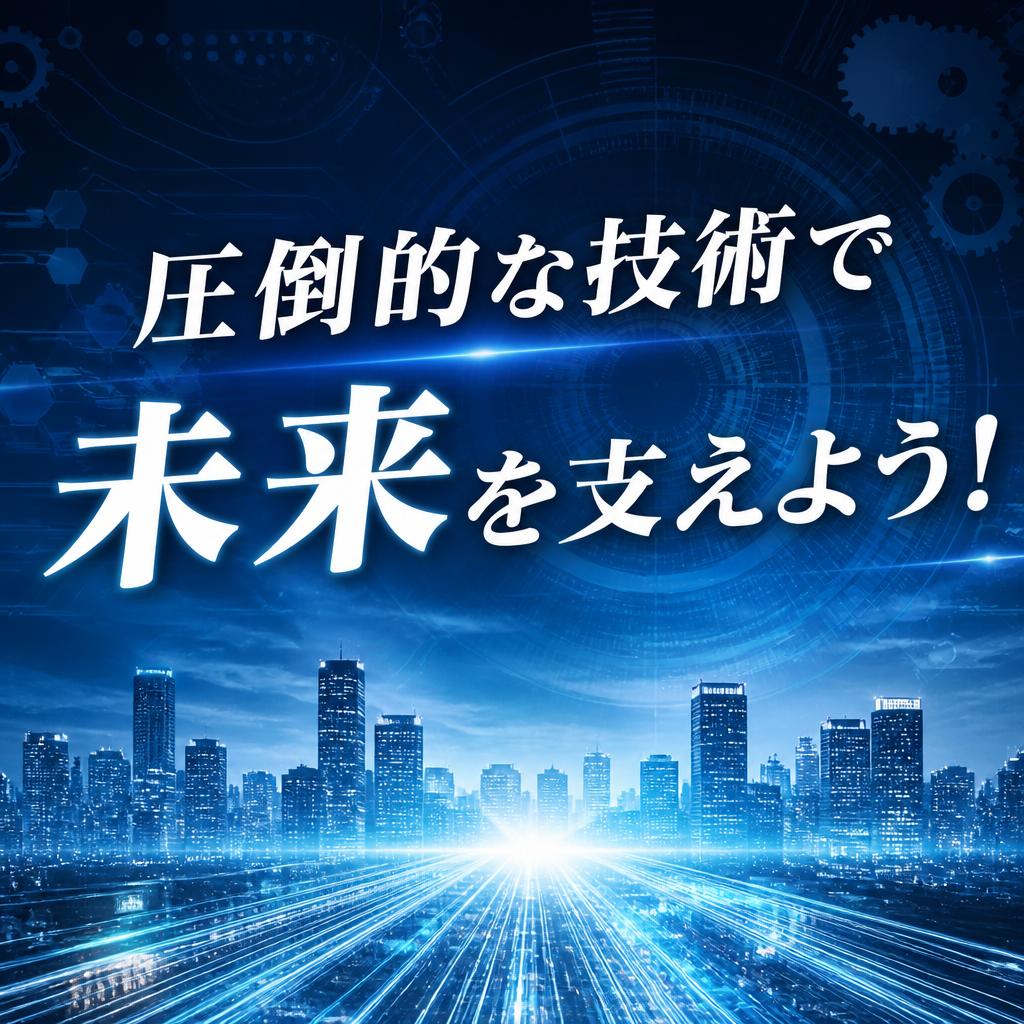圧倒的な技術で未来を支えよう！