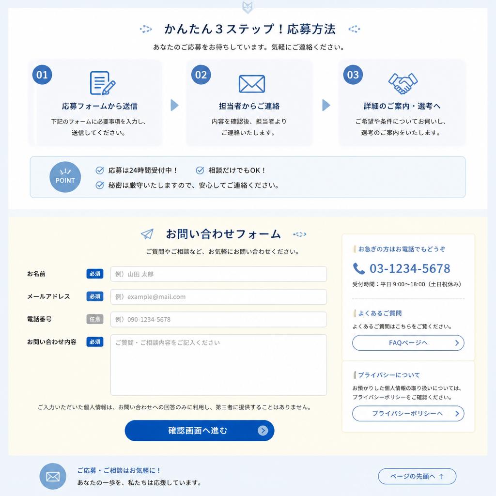 7. お問い合わせ・エントリー