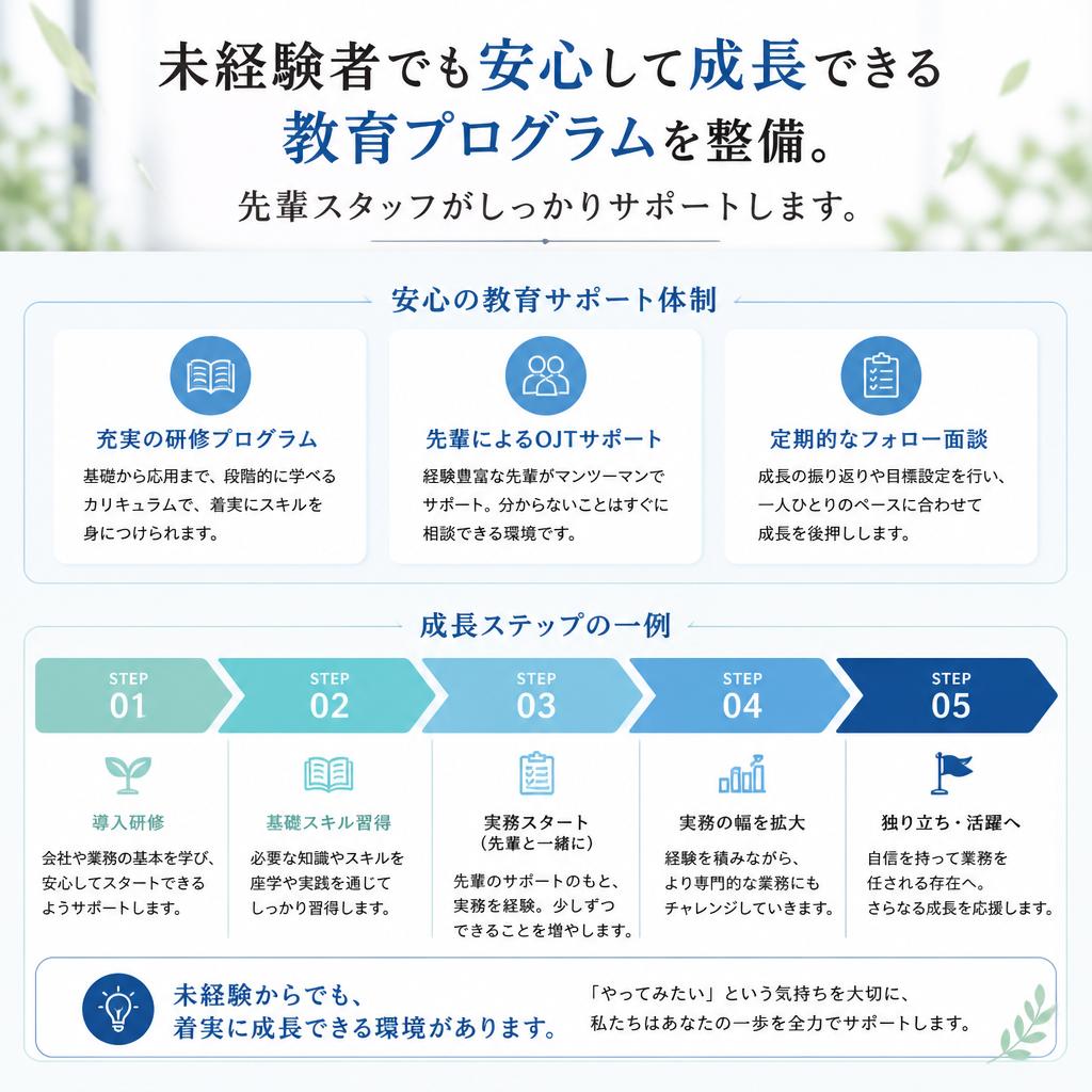 充実の教育プログラム
