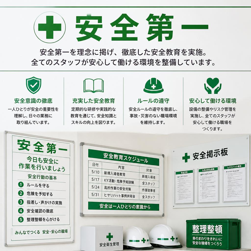 安全第一の施工