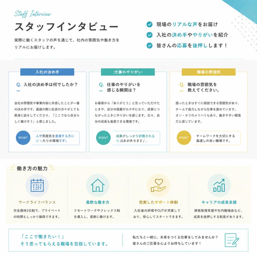 5. スタッフの声 - 先輩インタビュー
