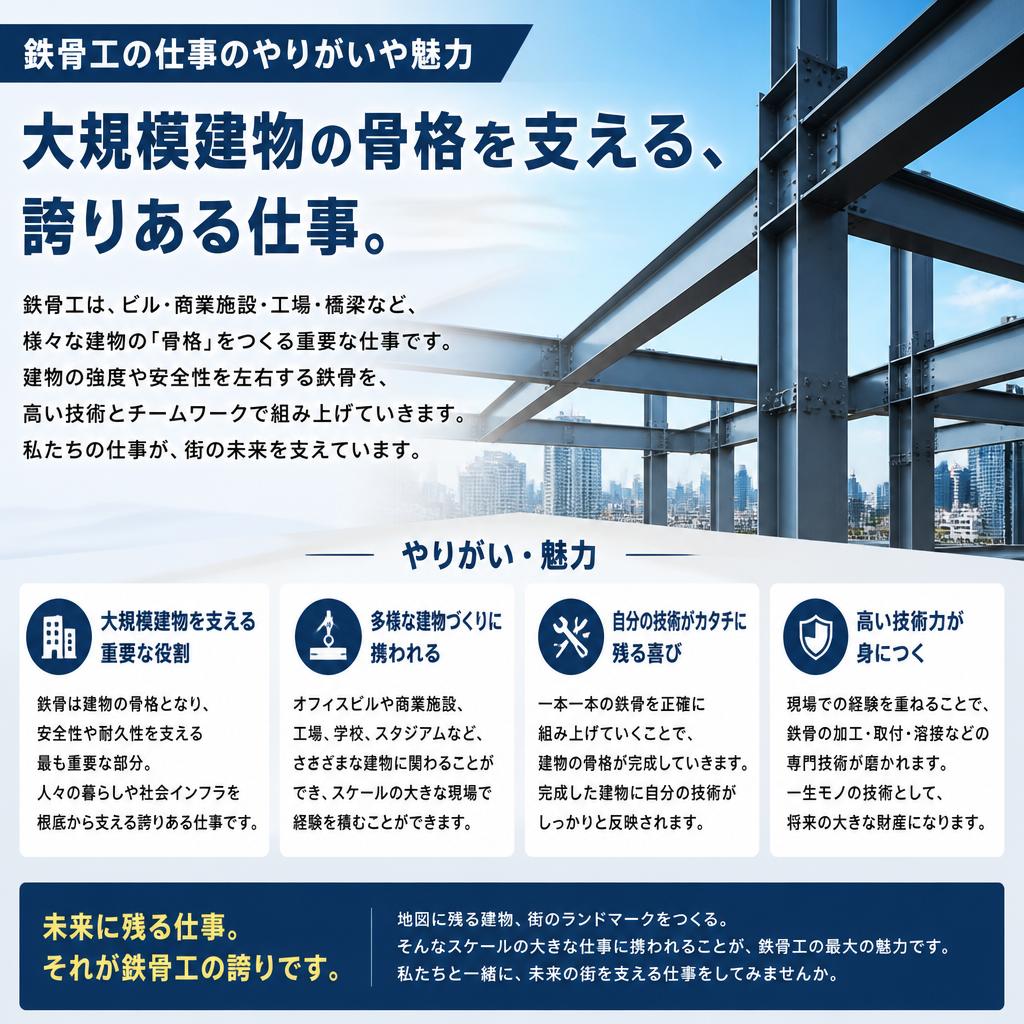 鉄骨工の魅力