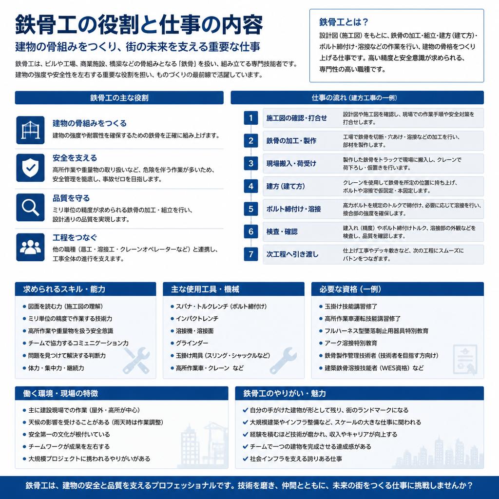 2. 鉄骨工の仕事とは？
