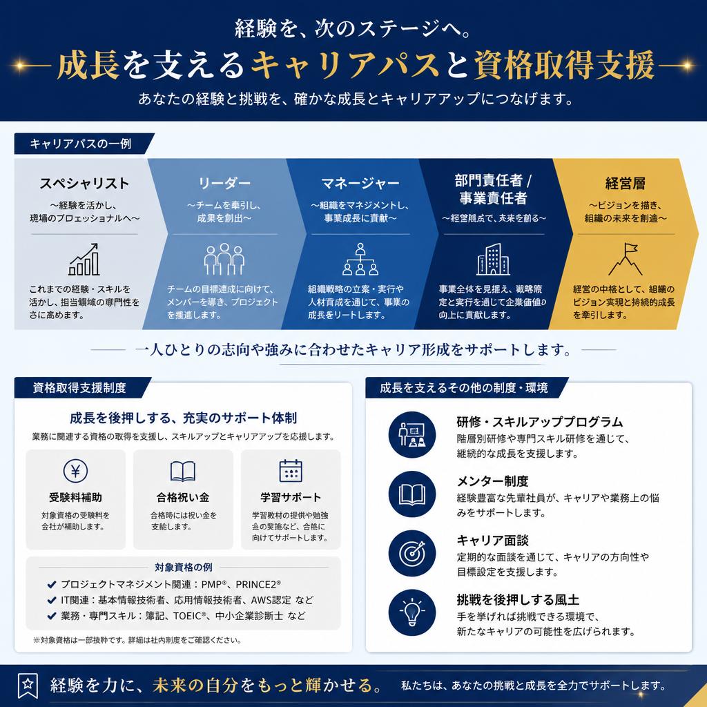 5. 経験者へのキャリアアップ支援