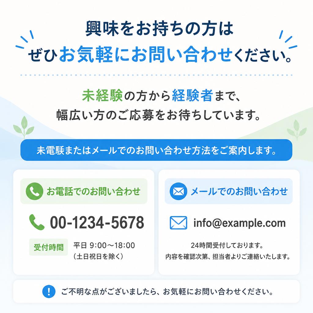 お問い合わせ・応募方法