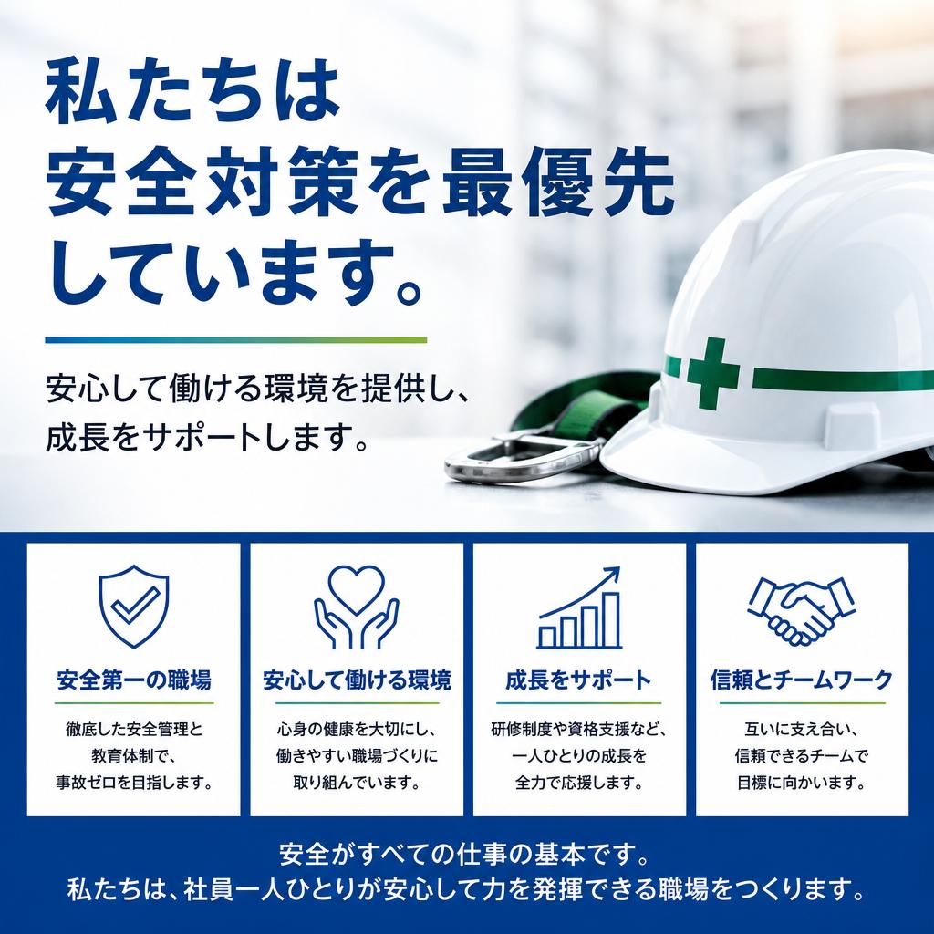 安全第一の職場環境