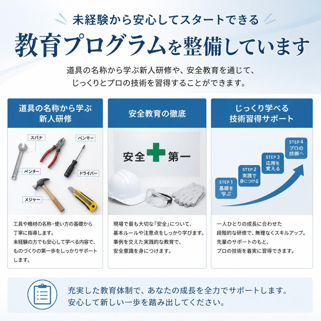 未経験者歓迎！充実した教育プログラム