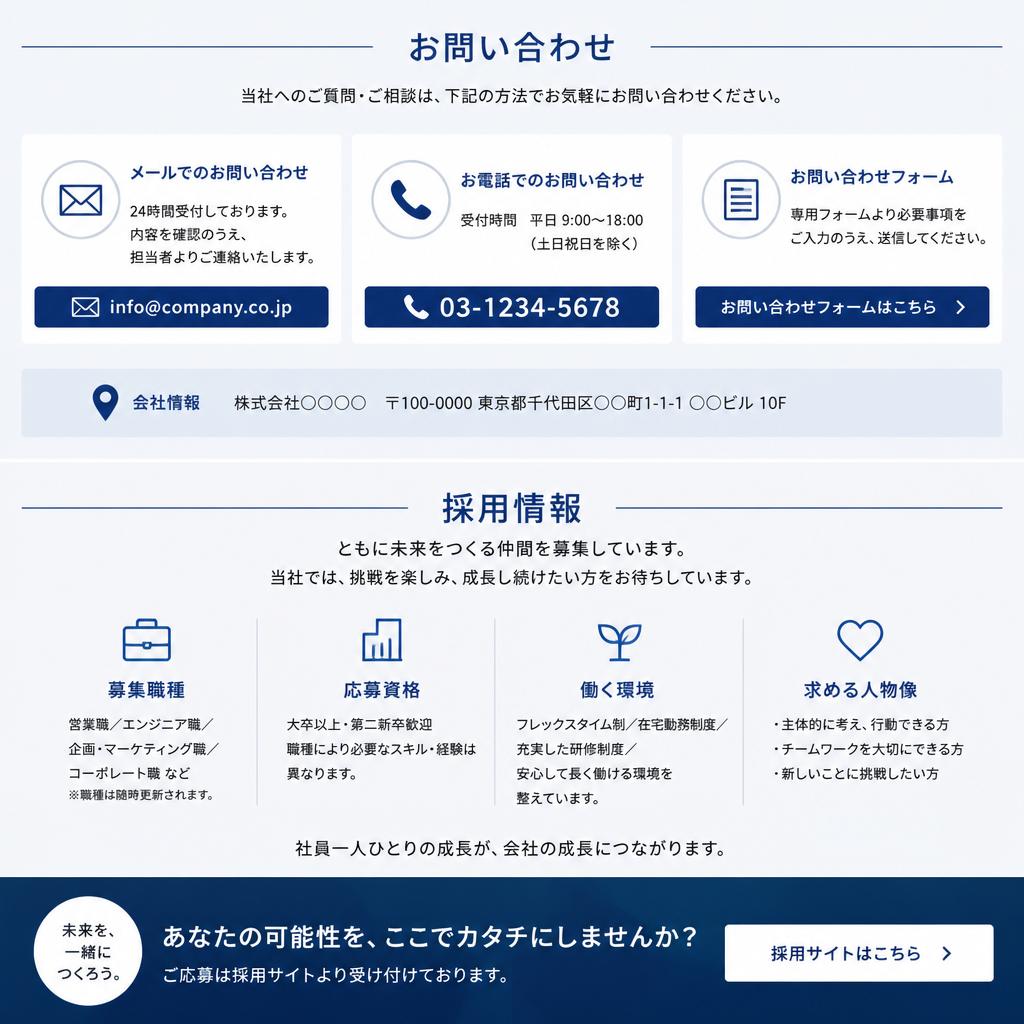 7. お問い合わせ・採用情報