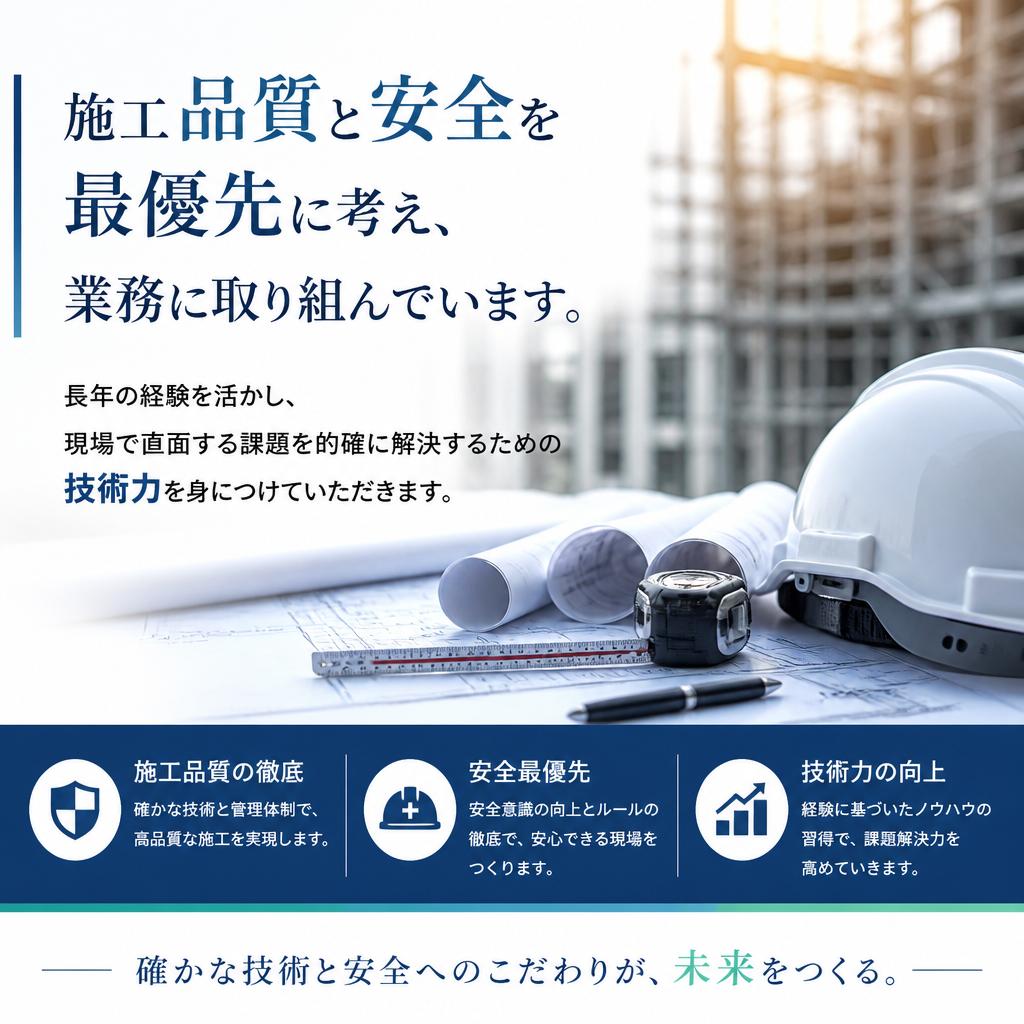 高品質な施工を支える技術力