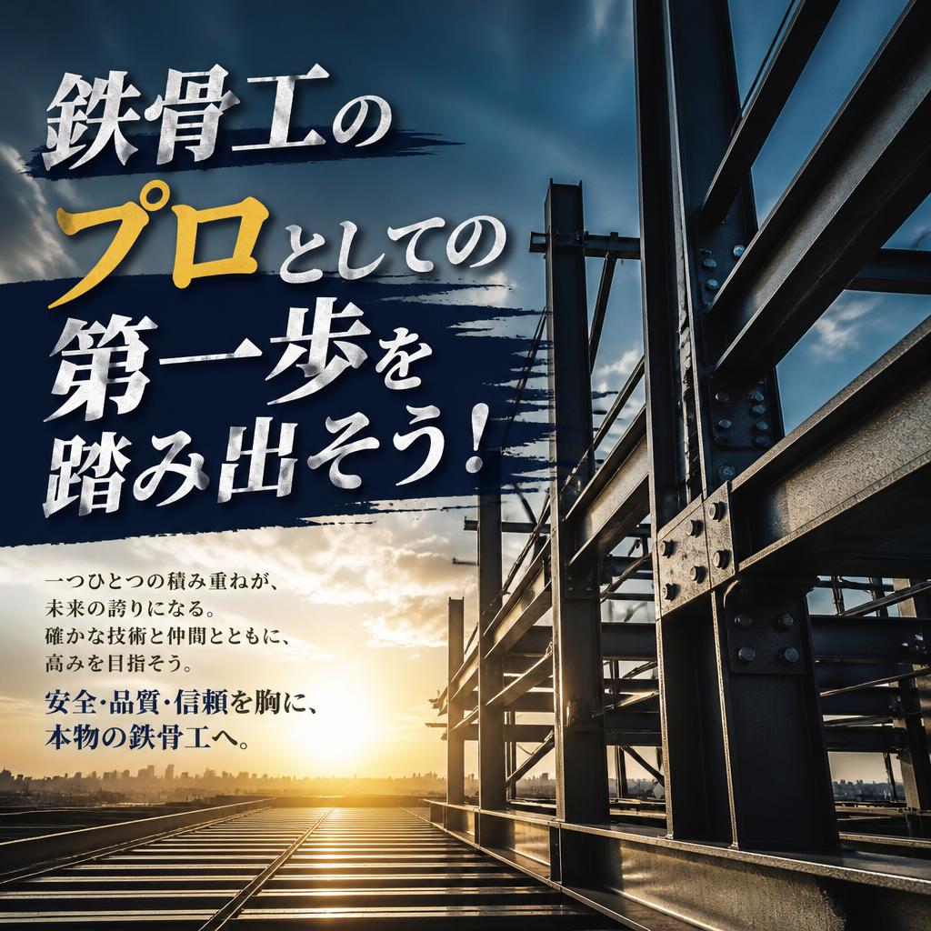 鉄骨工のプロとしての第一歩を踏み出そう！